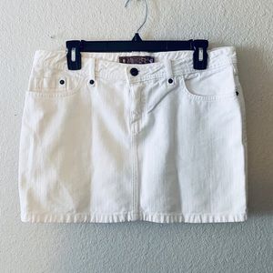 Volcom White Jean Skirt